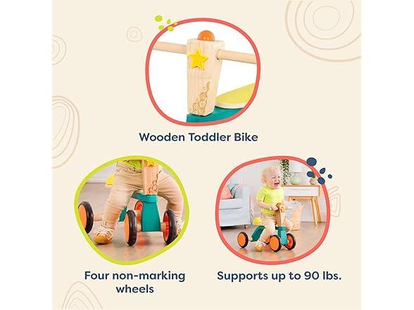 B. toys – Smooth Rider Wooden Toddler Bike