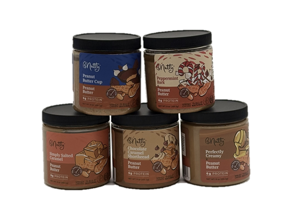 (5pk) bNutty Gourmet Peanut Butter – Holiday Favorites