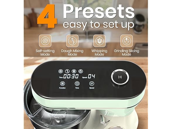 6QT Kitchen Mixer with LED Touchscreen