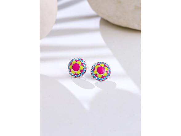 Nubian Inspired Floral Sunburst Earrings