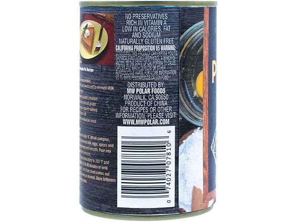 24PK MW Polar All Natural Pumpkin, 15 Ounce