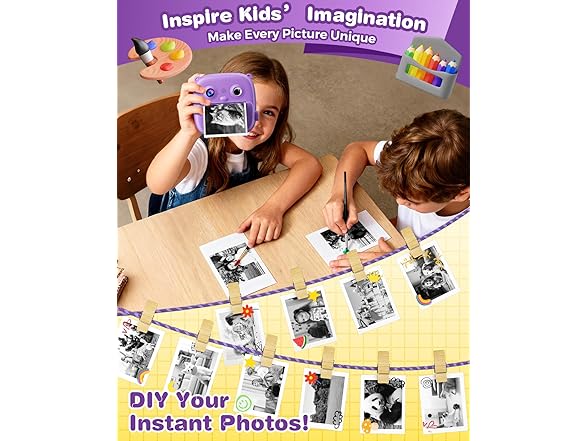 Ploomen Kids Instant Print Camera