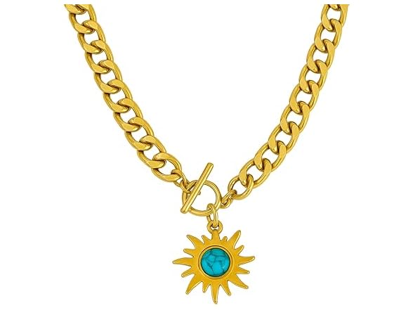 ADORANCE Sunflower Necklace 18K Gold Plated