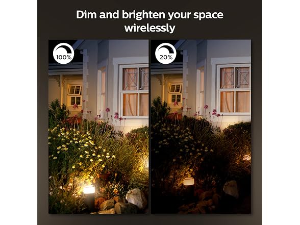Philips Hue Lucca Outdoor Smart Wall Light, Black