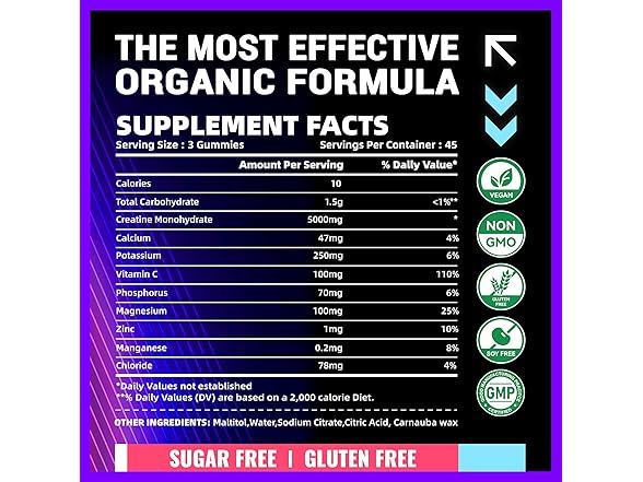 PURESTVITS Creatine Monohydrate Gummies