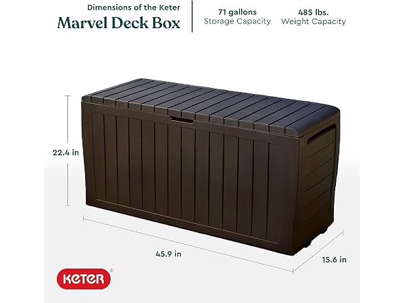 Keter Keter Marvel 71 Gal Outdoor Storage Box