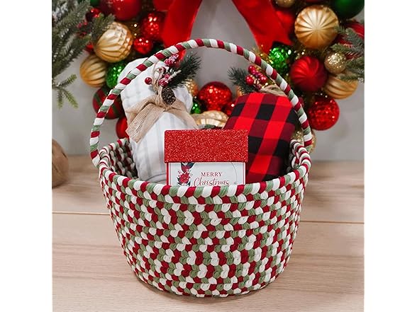 Holiday Multi Braided Gift Basket - Holiday Blend