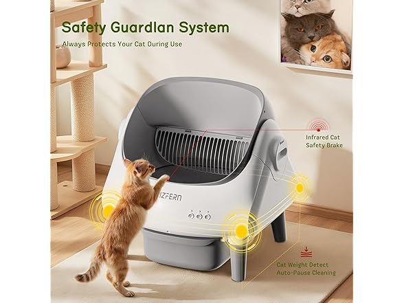 YIZFERN Self Cleaning Litter Box for Multiple Cats, Automatic (Open Box)