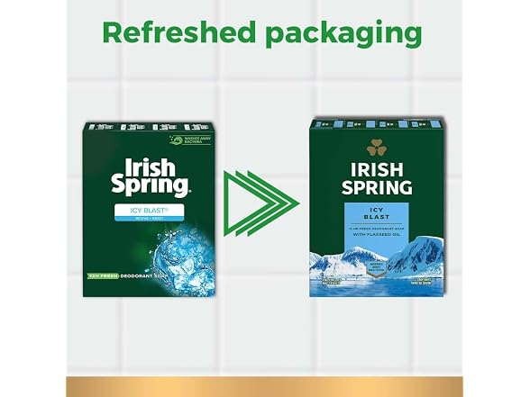 Irish Spring Bath Bar Icy Blast 3pk