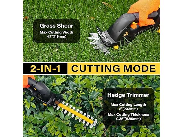 IEBUDA 2-in-1 Hedge Trimmer DeWalt 20V