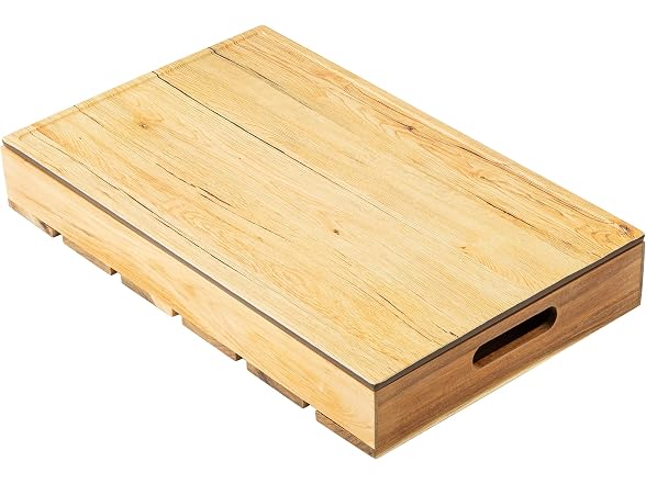 TableCraft Serving Tray, 20.75" x 12.75" x 0.625" Brown Melamine 