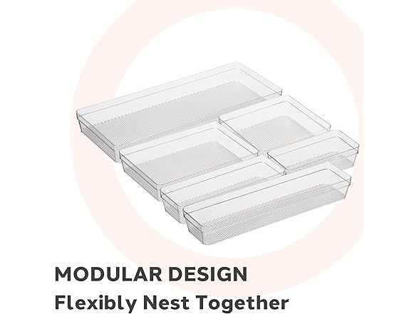 Oggi Clear Drawer Organizer - 6" X 6.25"