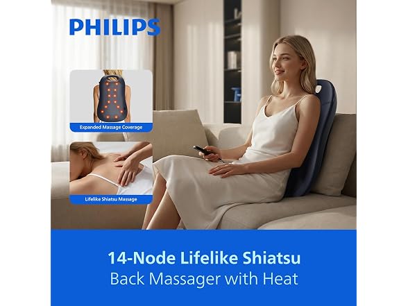 Back Massager with Heat, 5D Deep Tissue