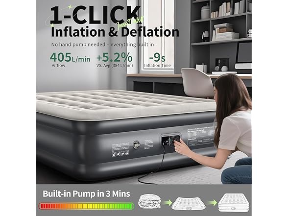 Queen Air Mattress with Built in Pump