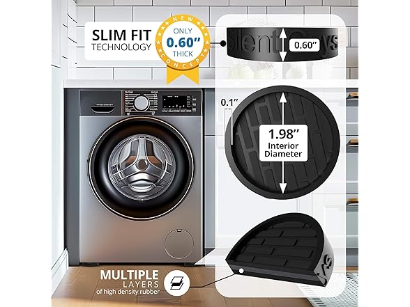Silent Guys Anti-Vibration Pads, 4-Pack