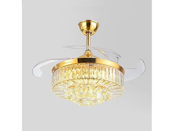 OUKANING Fandelier Crystal Retractable