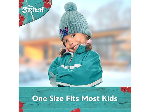 Disney Stitch Beanie Hat and Gloves Set