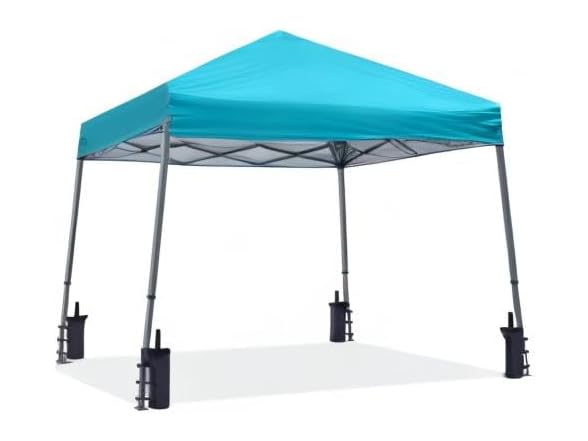 ABCCANOPY 10x10 Pop Up Canopy Tent, Slant Leg Outdoor Shade, Turquoise