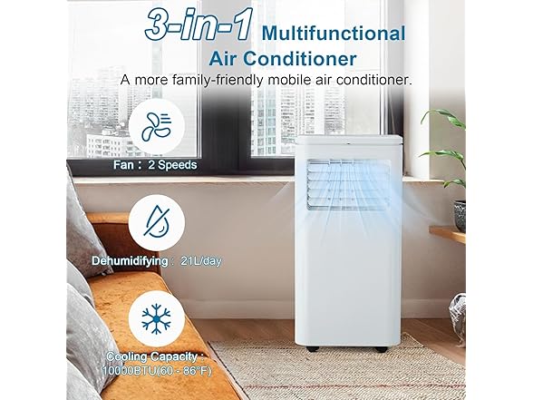 AutoSteelix 10000BTU Portable Air Conditioner