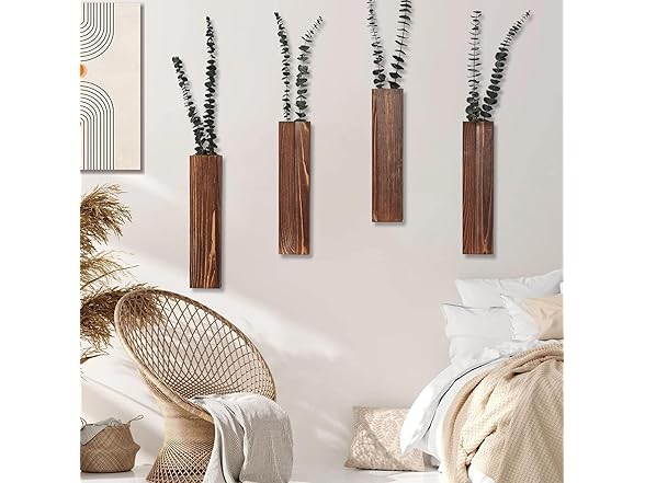 Wooden Wall Planter Set of 4