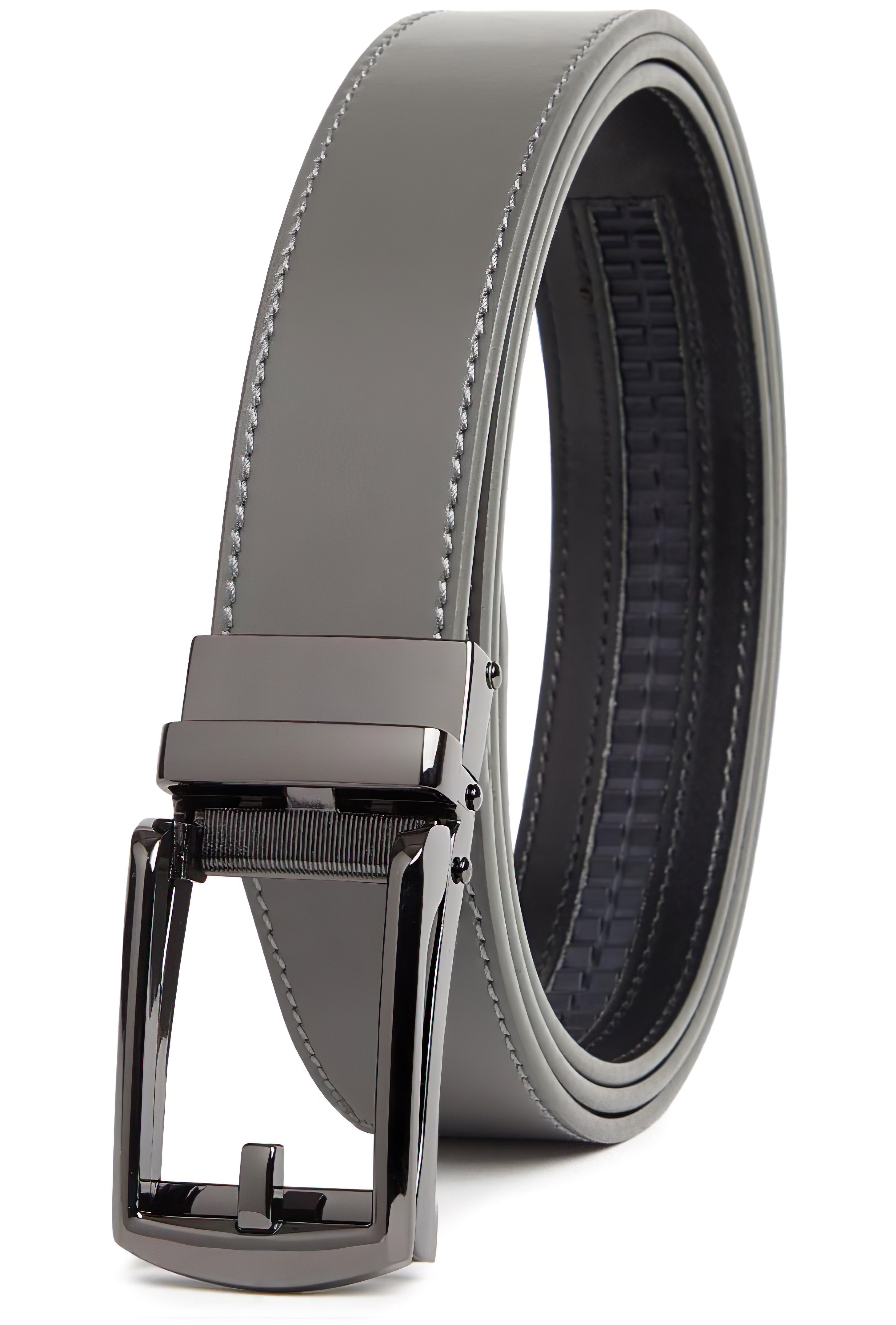 Carlo Fellini Mens Leather Ratchet Belt - Gallery 40
