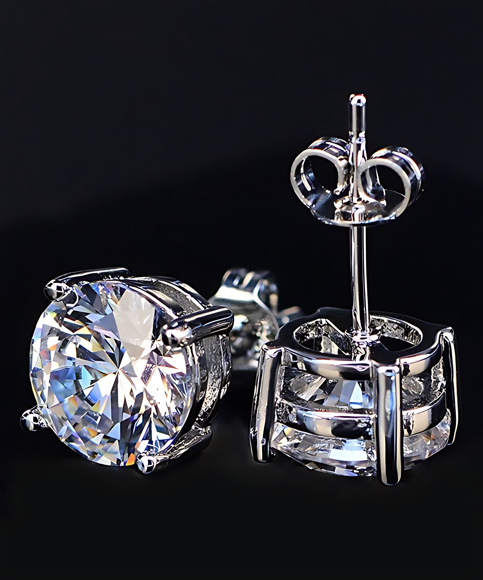 Genuine Crystal Round Stud Earring - Gallery 9