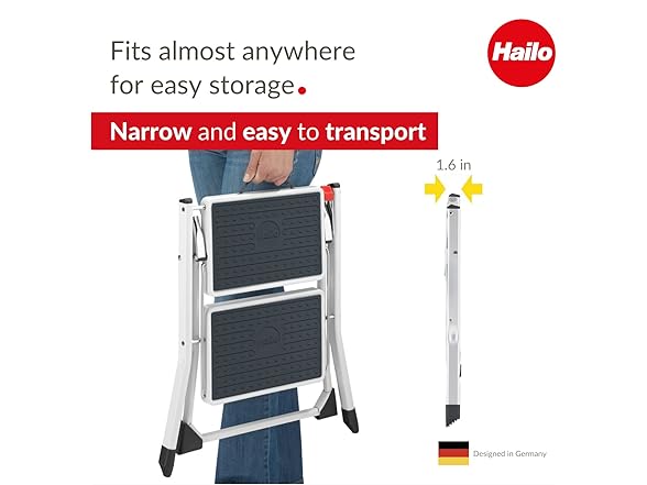 Hailo MK60 Mini (White) Steel Step Stool