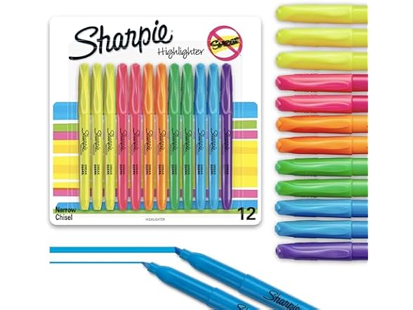 Sharpie Pocket Highlighters, 12 Count