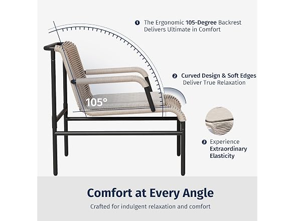 EAST OAK East Oak 3-Piece Patio Furniture Set