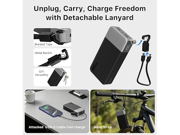 NOBIS 90W 20000mAh Power Bank + Cable