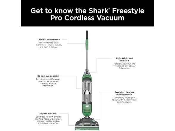 Shark SV1114 Rotator Freestyle Upright Bagless Cordless Stic (Open Box)