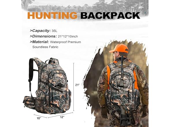 uniHimal Camo Hunting Backpack 35L