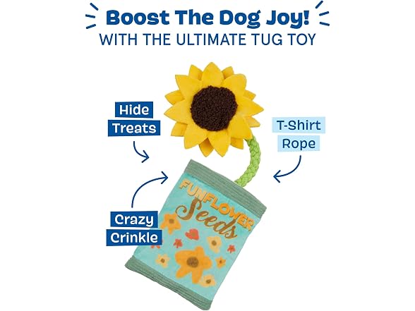 BarkBox Funflower Seeds Dog Toy
