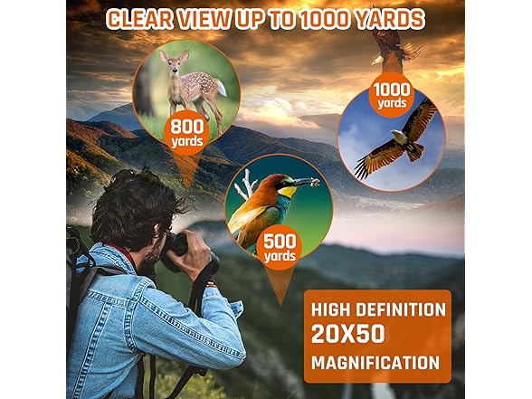 20x50 High Power Binoculars