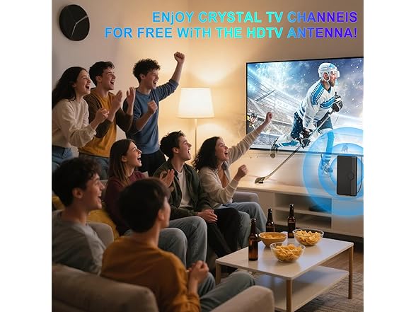 iGENJUN 4K TV Antenna | Long Range 360° Reception