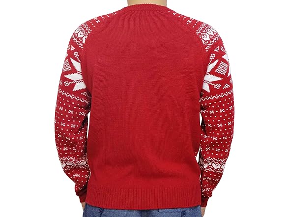 Blueberry Pet AdultSnowflake Ugly Christmas Sweater