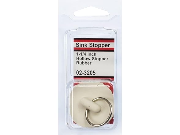 LASCO 02-3205 White Rubber Hollow Stopper
