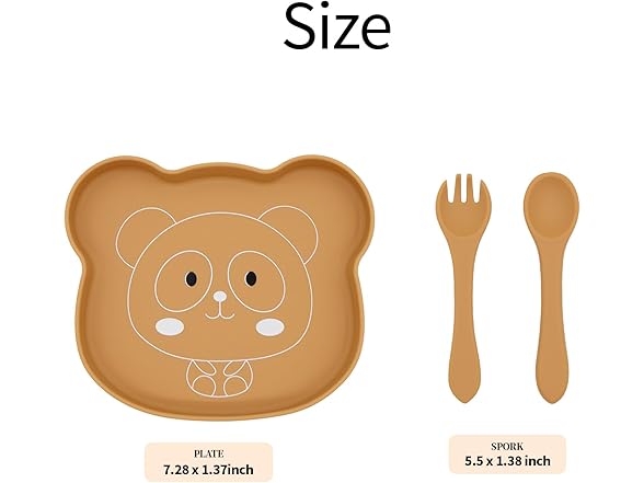 BabyX Baby Silicone Feeder Set, 3-pcs Jungle Wildlife