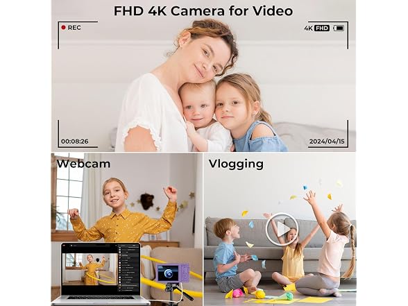 ceye FHD 4K Kids Digital Camera (Purple)
