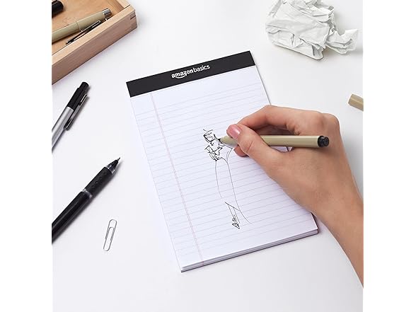 Amazon Basics Narrow Ruled 5 x 8-In Lined Note Pads 12 Pk