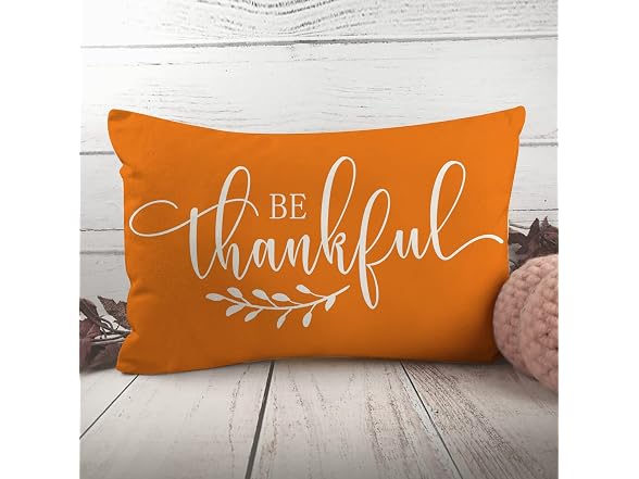 JXZYGMD Fall Pillow Cover 12x20 inch Be Thanksg