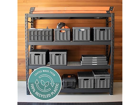 CleverMade Collapsible Storage Bins- Obsidian 3PK