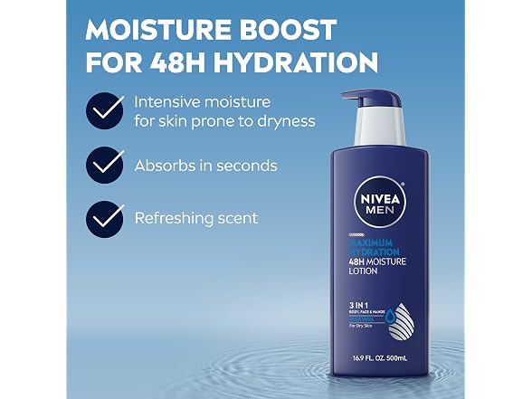 NIVEA MEN Maximum Hydration Lotion 16.9oz