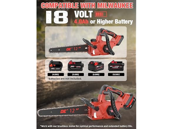 APEXPOWER 12 Inch Brushless Electric Chainsaw