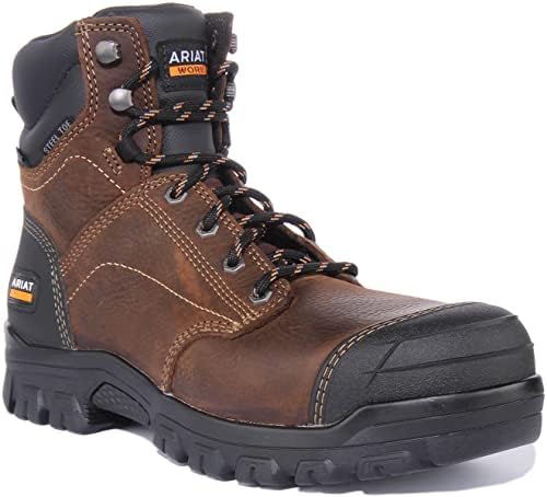 Ariat 10040405 8 Ariat Treadfast 6" Waterproof Steel Toe Work Women's Boots Dark Brown