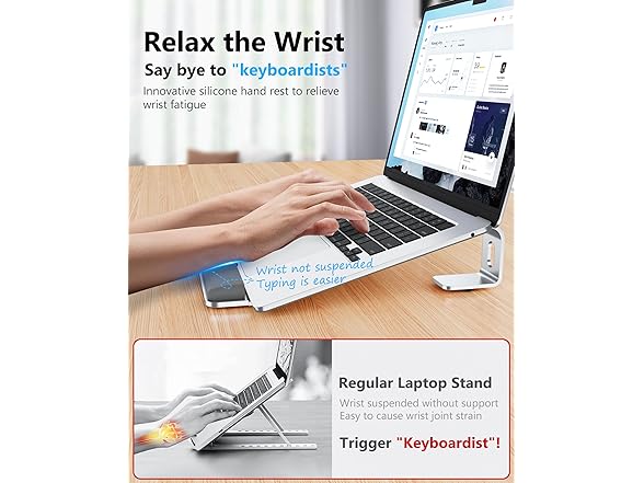 NTMY Laptop Stand w/Wrist Rest