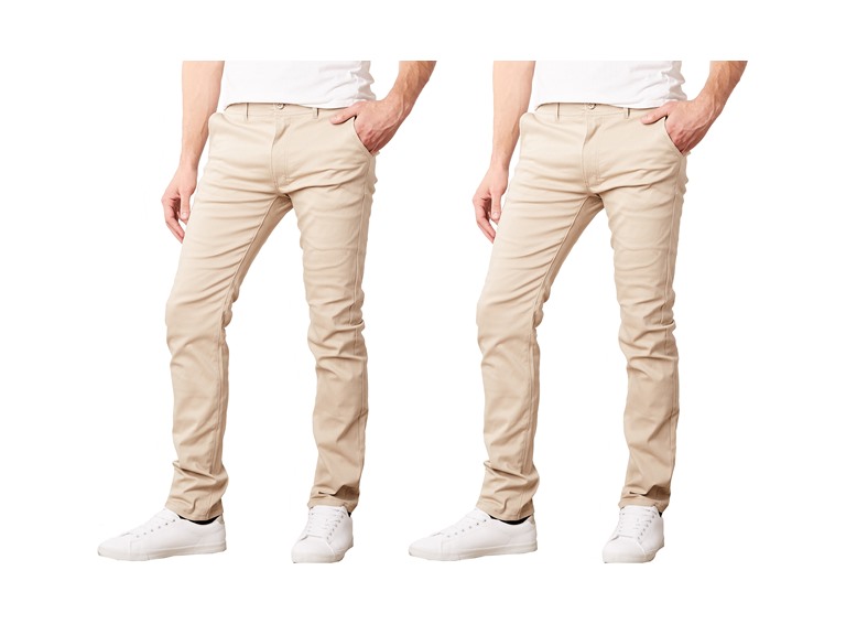 GBH WC-----(2Pack) - J/MSTP-8500 / KK-KK / 30 30 2 & 3Pk Mens Flex Stretch Twill Pants Khaki & Khaki