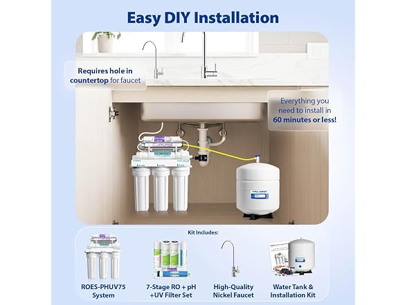 APEC Water WQA 7-Stage Drinking Water Filter System