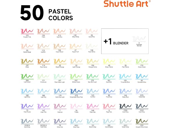 Shuttle Art Brush Tip Alcohol Markers