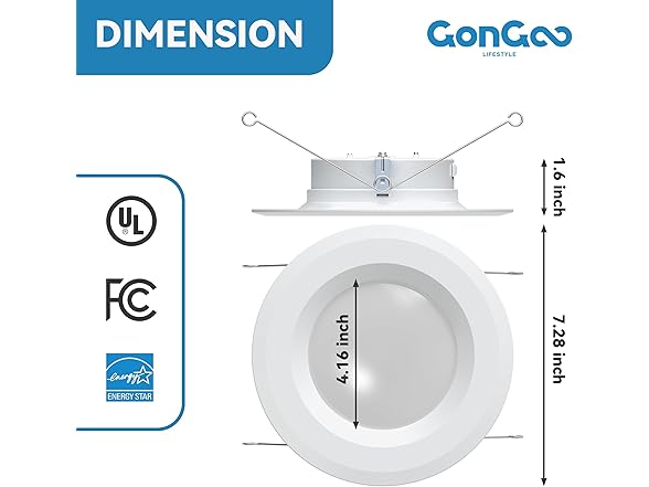 6 Pack LED Recessed Light